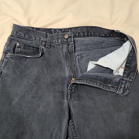 Vintage 90's Orange Tab Levis Classic Straight Leg Black Jeans Sz 34/32 - Picture 5 of 15
